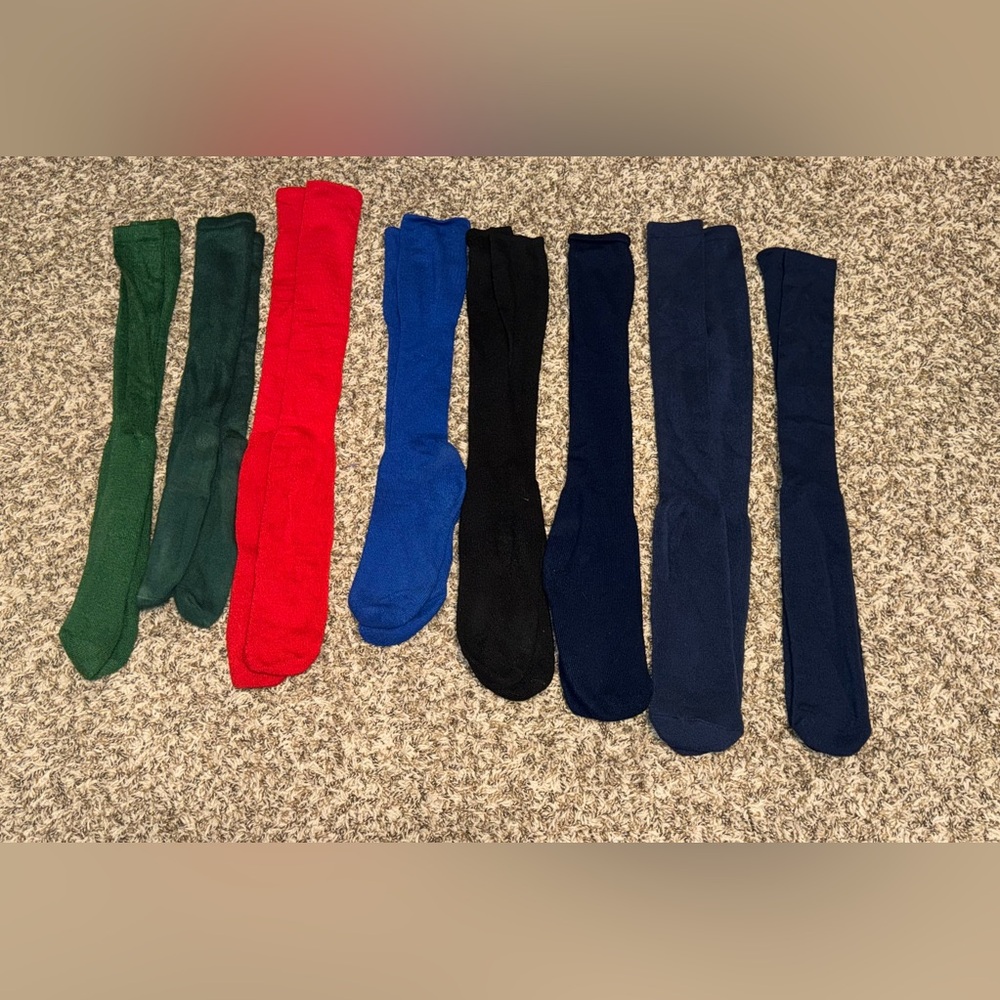 Baseball/softball adult sock lot 8 pairs medium